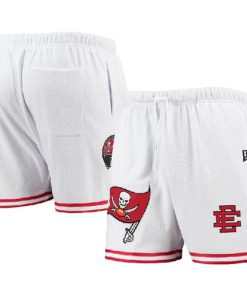 Men's Tampa Bay Buccaneers Pro White Red Shorts 001
