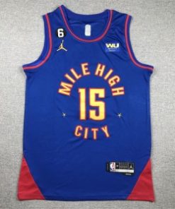 NBA Nuggets 15 Nikola Jokic Blue 2022-23 New Jordan Men Jersey