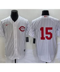 MLB Reds 15 White Field of Dreams Nike Cool Base Men Jersey