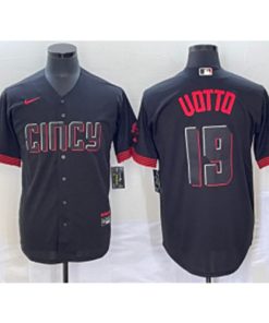 MLB Reds 19 Joey Votto Black 2023 City Connect Nike Cool Base Men Jersey