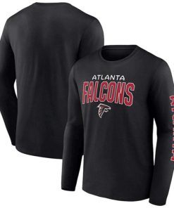 Men's Atlanta Falcons Black Go The Distance Long Sleeve T-Shirt