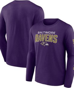 Men's Baltimore Ravens Purple Go The Distance Long Sleeve T-Shirt
