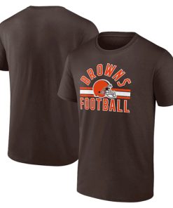 Men's Cleveland Browns Brown Arch Stripe T-Shirt
