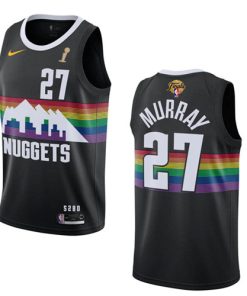 Men's Denver Nuggets #27 Jamal Murray Black 2023 Finals Champions City Edition Stitched Basketball Jersey