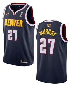 Men's Denver Nuggets #27 Jamal Murray Navy 2023 Finals Champions Icon Edition Stitched Basketball Jersey