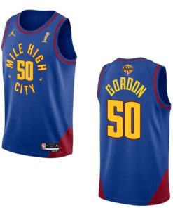 Men's Denver Nuggets #50 Aaron Gordon Blue 2023 Finals Champions Statement Edition Stitched Basketball Jersey