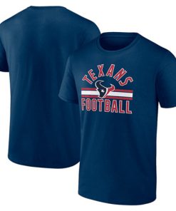 Men's Houston Texans Navy Arch Stripe T-Shirt