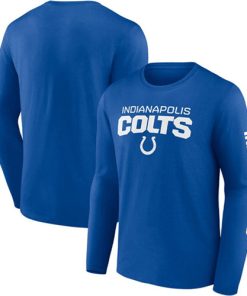 Men's Indianapolis Colts Blue Go The Distance Long Sleeve T-Shirt