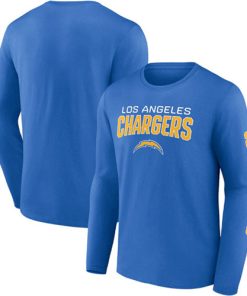 Men's Los Angeles Chargers Blue Go The Distance Long Sleeve T-Shirt