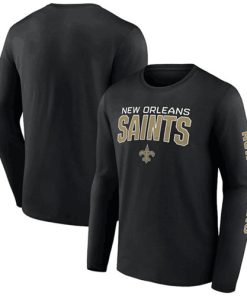 Men's New Orleans Saints Black Go The Distance Long Sleeve T-Shirt