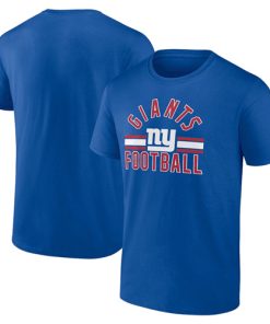 Men's New York Giants Royal Arch Stripe T-Shirt