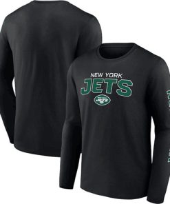 Men's New York Jets Black Go The Distance Long Sleeve T-Shirt