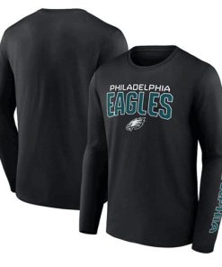 Men's Philadelphia Eagles Black Go The Distance Long Sleeve T-Shirt