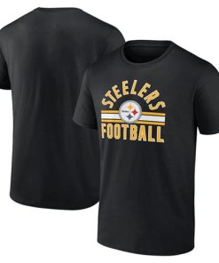 Men's Pittsburgh Steelers Black Arch Stripe T-Shirt