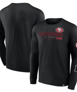 Men's San Francisco 49ers Black High Whip Pitcher Long Sleeve T-Shirt