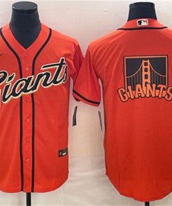 Men's San Francisco Giants Orange Team Big Logo Cool Base Stitched Baseball Jersey