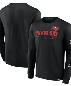 Men's Tampa Bay Buccaneers Black High Whip Pitcher Long Sleeve T-Shirt
