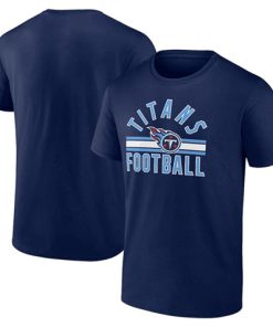 Men's Tennessee Titans Navy Arch Stripe T-Shirt