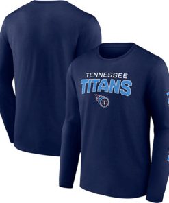 Men's Tennessee Titans Navy Go The Distance Long Sleeve T-Shirt