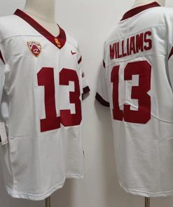 Men's USC Trojans #13 Caleb Williams White Stitched Jersey