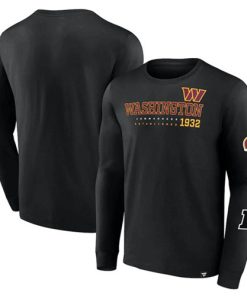 Men's Washington Commanders Black High Whip Pitcher Long Sleeve T-Shirt