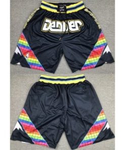 NBA Denver Nuggets black Shorts (Run Small)
