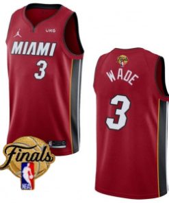 NBA Heat 3 Dwyane Wade Red 2023 Finals Statement Edition Jordan Men Jersey