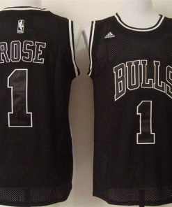 Chicago Bulls Derrick Rose 1 NBA Black Jersey