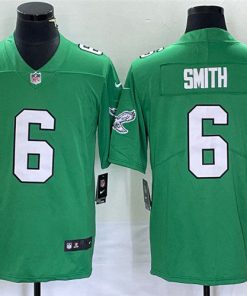 Men's Philadelphia Eagles #6 DeVonta Smith Green Stitched Football Jersey