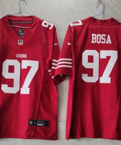 Men's San Francisco 49ers #97 Nick Bosa Red 2023 F.U.S.E. Vapor Untouchable Limited Stitched Football Jersey