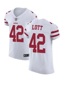 Men's San Francisco 49ers #42 Ronnie Lott white Vapor Untouchable Limited Stitched NFL Jersey