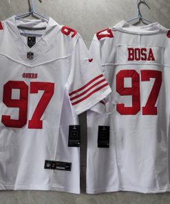 Men's San Francisco 49ers #97 Nick Bosa White 2023 F.U.S.E. Vapor Untouchable Limited Stitched Football Jersey