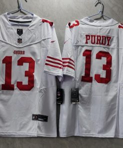 Men's San Francisco 49ers #13 Brock Purdy White 2023 F.U.S.E. Vapor Untouchable Limited Stitched Football Jersey