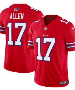 Men's Buffalo Bills #17 Josh Allen Red 2023 F.U.S.E. Vapor Untouchable Limited Stitched Jersey