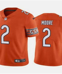 Men's Chicago Bears #2 DJ Moore Orange Vapor Untouchable Stitched Football Jersey