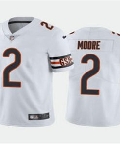 Men's Chicago Bears #2 DJ Moore White Vapor Untouchable Stitched Football Jersey