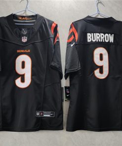 Men's Cincinnati Bengals #9 Joe Burrow Black 2023 F.U.S.E. Vapor Untouchable Limited Stitched Jersey