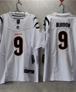 Men's Cincinnati Bengals #9 Joe Burrow White 2023 F.U.S.E. Vapor Untouchable Limited Stitched Jersey