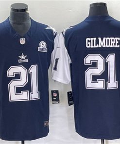 Men's Dallas Cowboys #21 Ezekiel Elliott Navy 2023 F.U.S.E. With 1960 Patch Vapor Limited Stitched Football Jersey