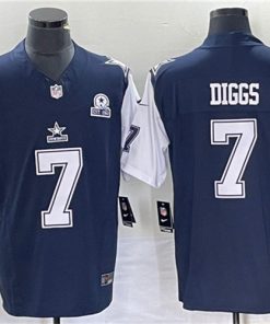 Men's Dallas Cowboys #7 Trevon Diggs Navy 2023 F.U.S.E. With 1960 Patch Vapor Limited Stitched Football Jersey