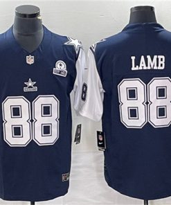 Men's Dallas Cowboys #88 CeeDee Lamb Navy 2023 F.U.S.E. With 1960 Patch Vapor Limited Stitched Football Jersey