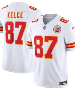 Men's Kansas City Chiefs #87 Travis Kelce White 2023 F.U.S.E. Vapor Untouchable Limited Stitched Jersey