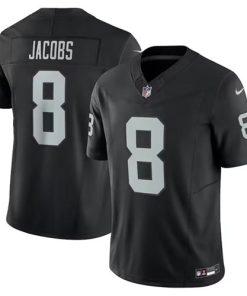 Toddlers Las Vegas Raiders #8 Josh Jacobs Black Stitched Football Jersey