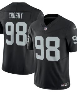 Men's Las Vegas Raiders #98 Maxx Crosby Black 2023 F.U.S.E Vapor Untouchable Stitched Football Jersey