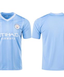 Men's Manchester City Blue 2023-24 Away Soccer Jersey