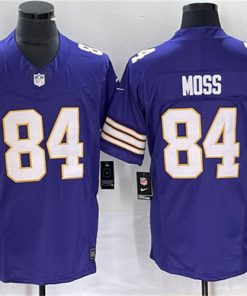 Men's Minnesota Vikings #84 Randy Moss Purple 2023 F.U.S.E. Vapor Untouchable Limited Stitched Jersey