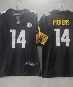 Men's Pittsburgh Steelers #14 George Pickens Black 2023 F.U.S.E. Vapor Untouchable Limited Jersey