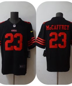 Men's San Francisco 49ers #23 Christian McCaffrey Black Vapor Untouchable Stitched Jersey