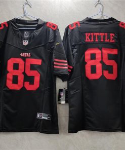 Men's San Francisco 49ers #85 George Kittle Black 2023 F.U.S.E. Vapor Untouchable Limited Stitched Football Jersey