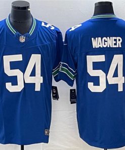 Men's Seattle Seahawks #54 Bobby Wagner Royal 2023 F.U.S.E. Vapor Limited Throwback Stitched Jersey